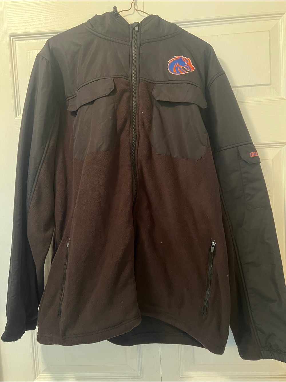 NWT Boise State University Men's Hooded Fleece Jacket